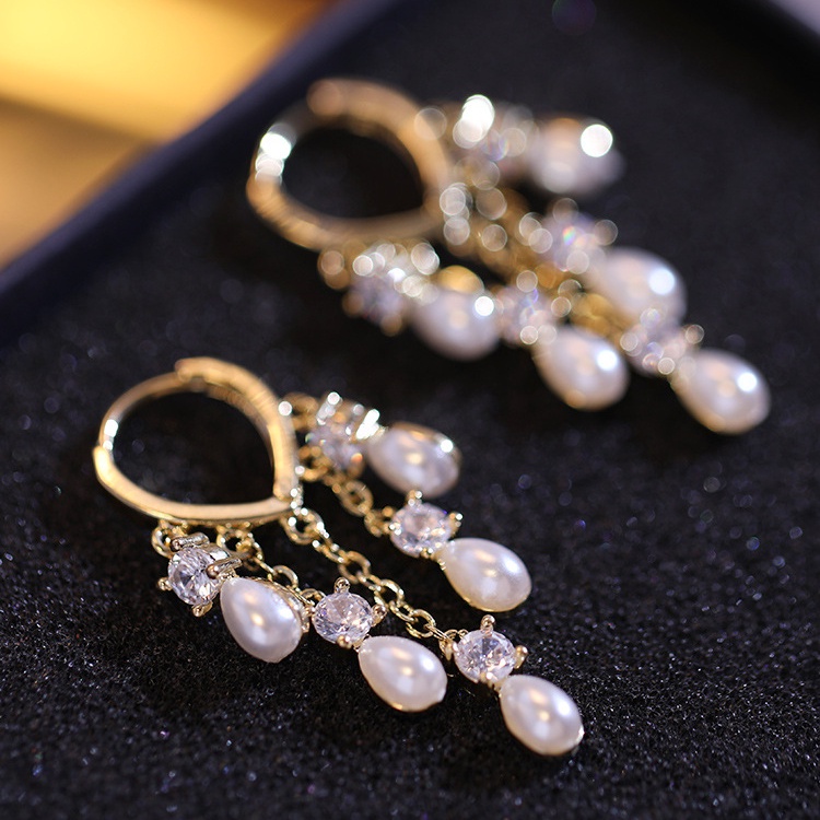 Khuyên Tai Bạc S925 Đính Ngọc Trai Sang Trọng Thời Trang 2022