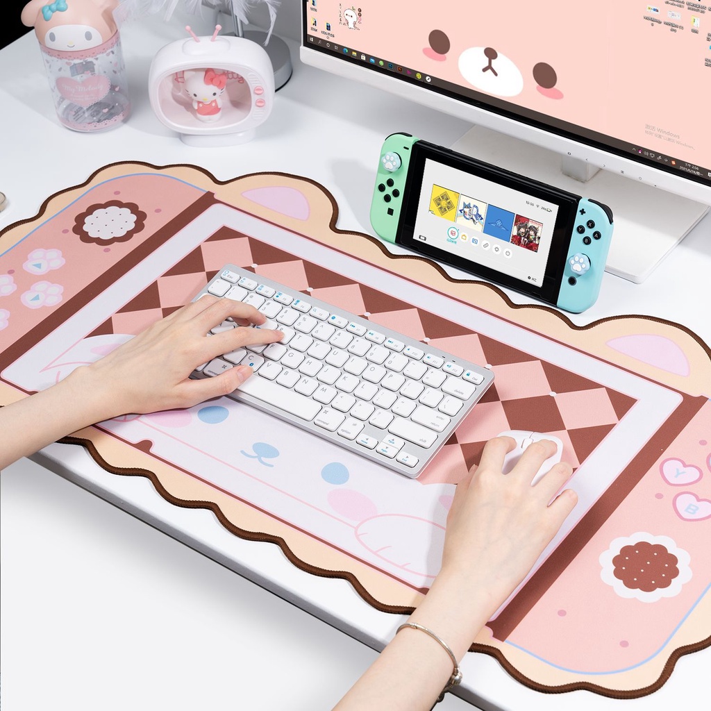 Tấm lót chuột chơi game chống trượt hình máy chơi game Nintendo Switch in họa tiết hoạt hình dễ thương