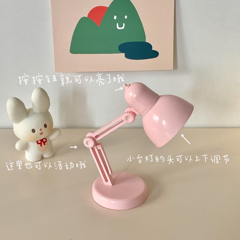 [Hàng sẵn mới về] Đèn học Mini Chụp Tròn để bàn siêu Cute chất lượng cao - Đèn LED Trang trí bàn học có thể điều chỉnh