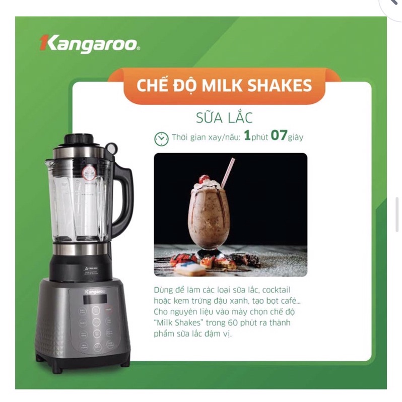 Máy xay nấu sữa hạt Kangaroo KG12BH