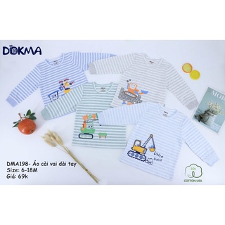 ✔️ áo cài vai dài tay dokma dma198 - babystore