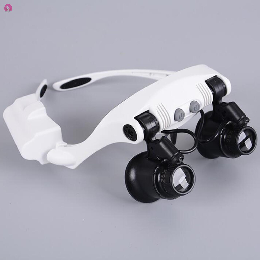 (Hàng Mới Về) Kính Lúp Đội Đầu Có Đèn Led Kèm 4 Kính Thay Thế Chuyên Dụng | BigBuy360 - bigbuy360.vn