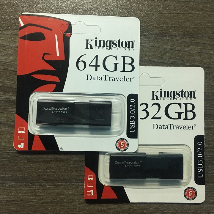 [Mã ELFLASH5 giảm 20K đơn 50K] USB 3.0 Kingston DataTraveler 100G3 – Dung lượng 64GB/32GB – CHÍNH HÃNG – Bảo hành 5 năm | BigBuy360 - bigbuy360.vn