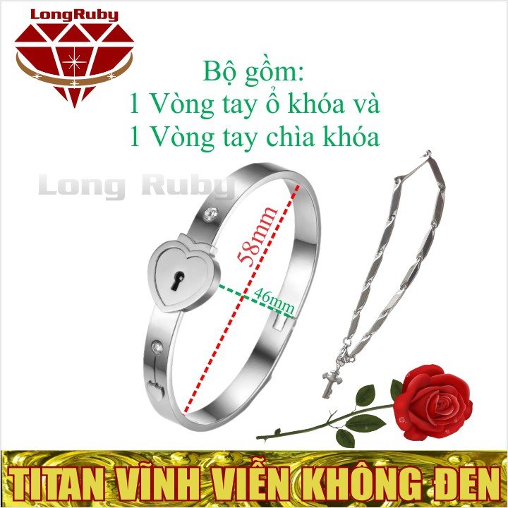 Bộ VÒNG TAY Ổ KHÓA và VÒNG TAY CHÌA KHÓA CẶP ĐÔI TÌNH YÊU VĨNH CỬU