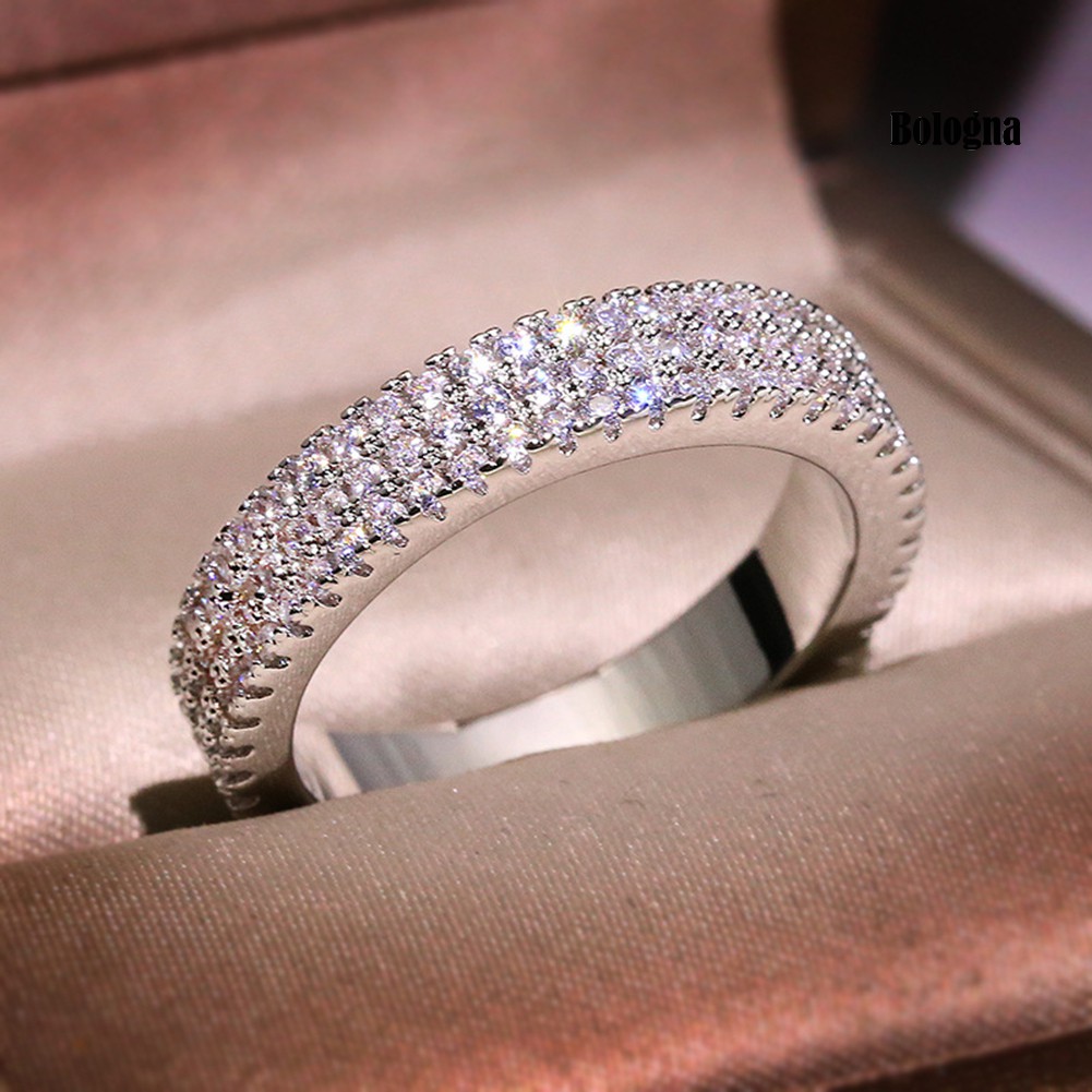 Nhẫn Đính Hôn Nữ Đính Đá Pha Lê Sang Trọng