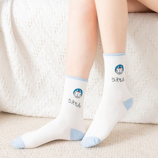 Tất Cao Cổ Trắng Xanh Doremon Doraemon