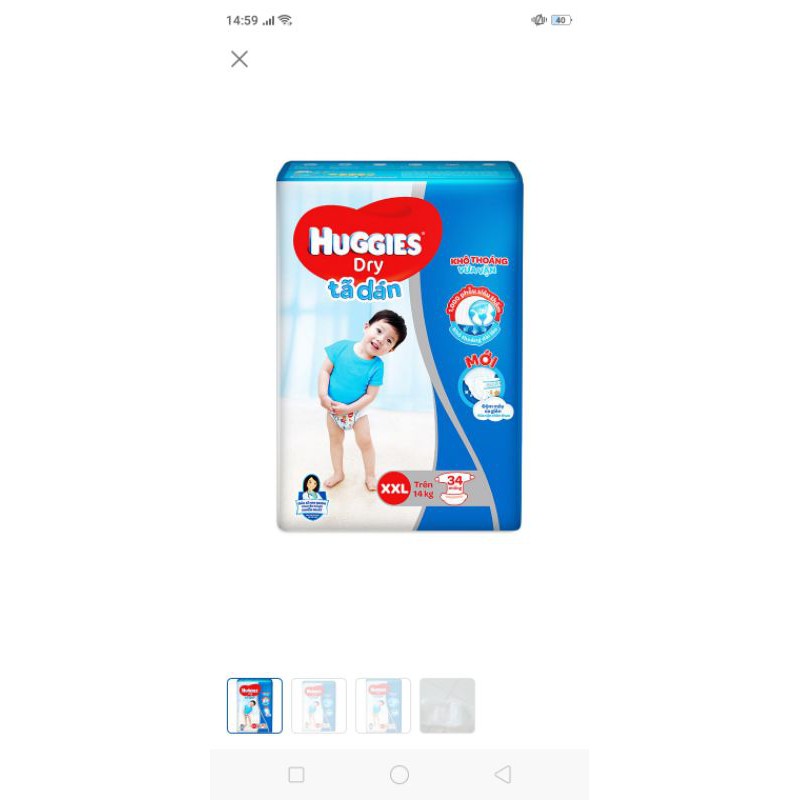 Tã dán Huggies M76, L68, XL62, XXL56 mới