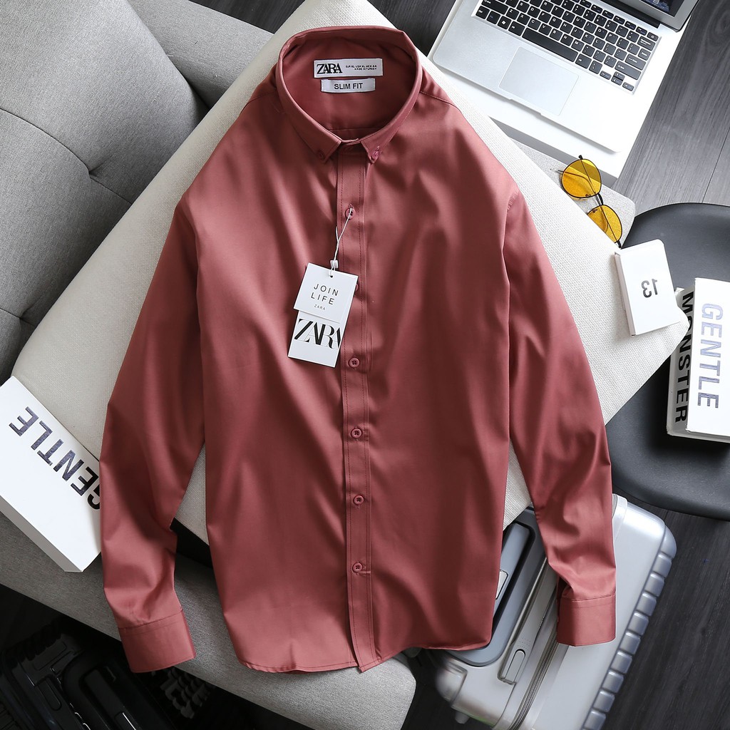 [VNXK]  Áo Sơ Mi Nam Dài Tay ZR - Chất Lụa Bóng Trơn Đẹp, Không Nhăn, Dáng Trẻ Trung, Thanh Lịch | BigBuy360 - bigbuy360.vn