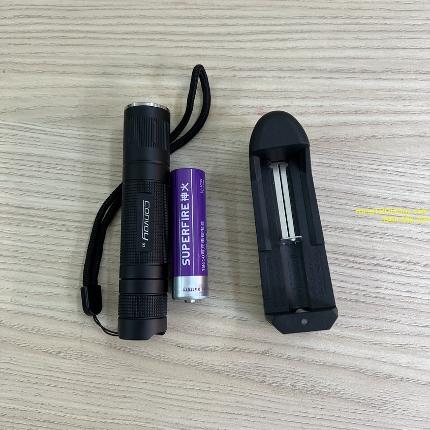 Đèn pin Convoy S3 nhỏ gọn hợp kim nhôm cao cấp, bóng led SST40 siêu sáng –