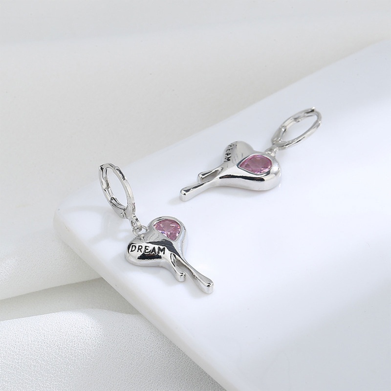 Khuyên Tai Hình Trái Tim Bằng Đá Lava Thời Trang Cho Nữ