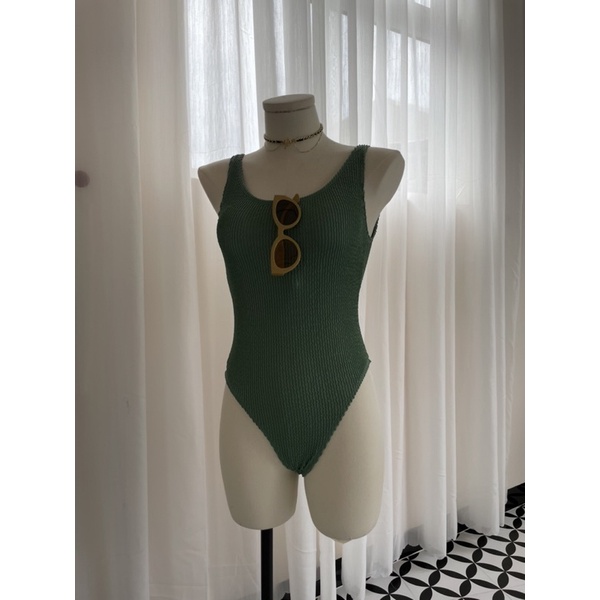 Set đồ bơi một mảnh thun nhúng hở lưng bikini 1 mảnh