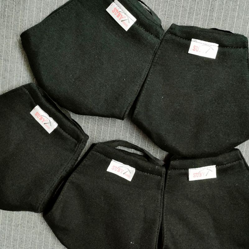 Set 10 chiếc Khẩu trang vải đen phong cách Hàn Quốc - ngăn bụi, chống nắng, phòng virus - KTH02