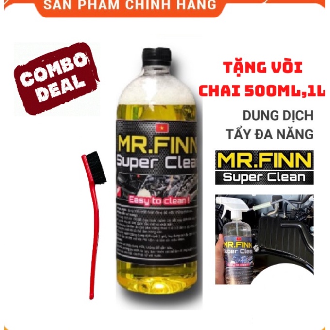 Dung dịch tẩy rửa đa năng Mr.Finn Super Clean 500ml,1L - Hàng Chính Hãng
