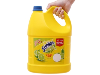 Nước rửa chén Sunlight Chanh 100 chiết xuất chanh tươi can 3.67 lít