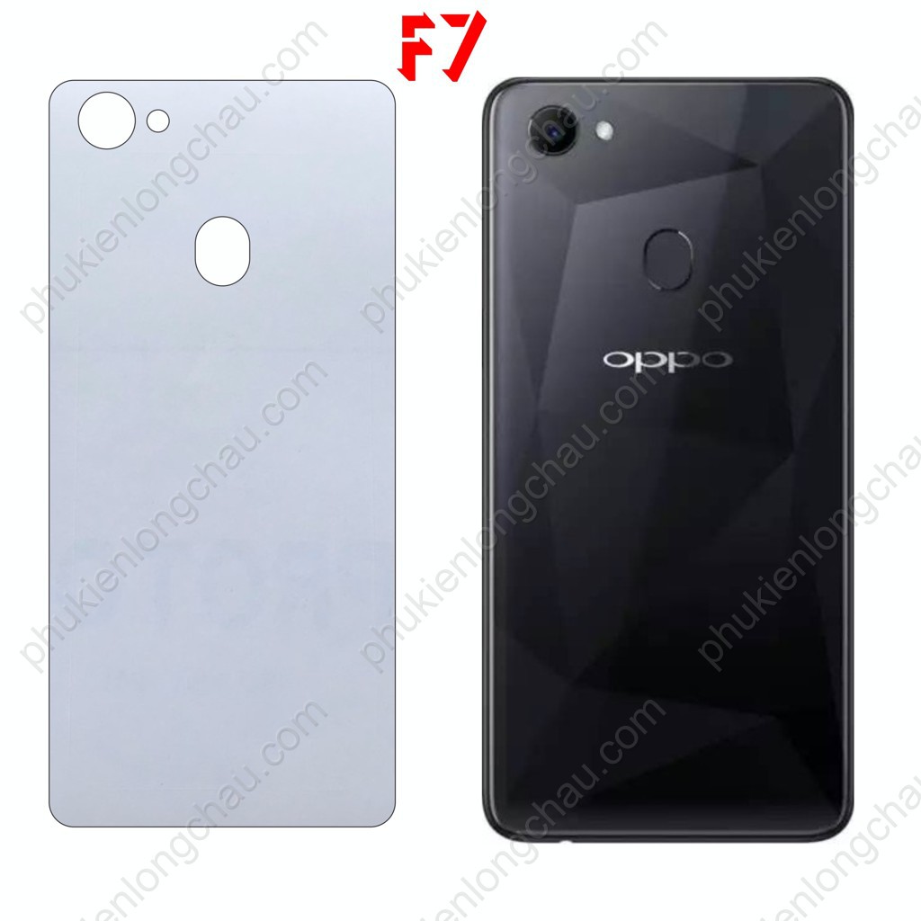 Miếng Dán Lưng Oppo F7 Decal Trong Nhám Chống Vân Tay