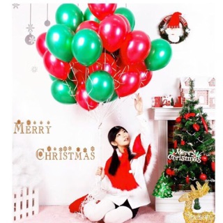 Bong bóng Noel đỏ xanh (bịch 20 cái)