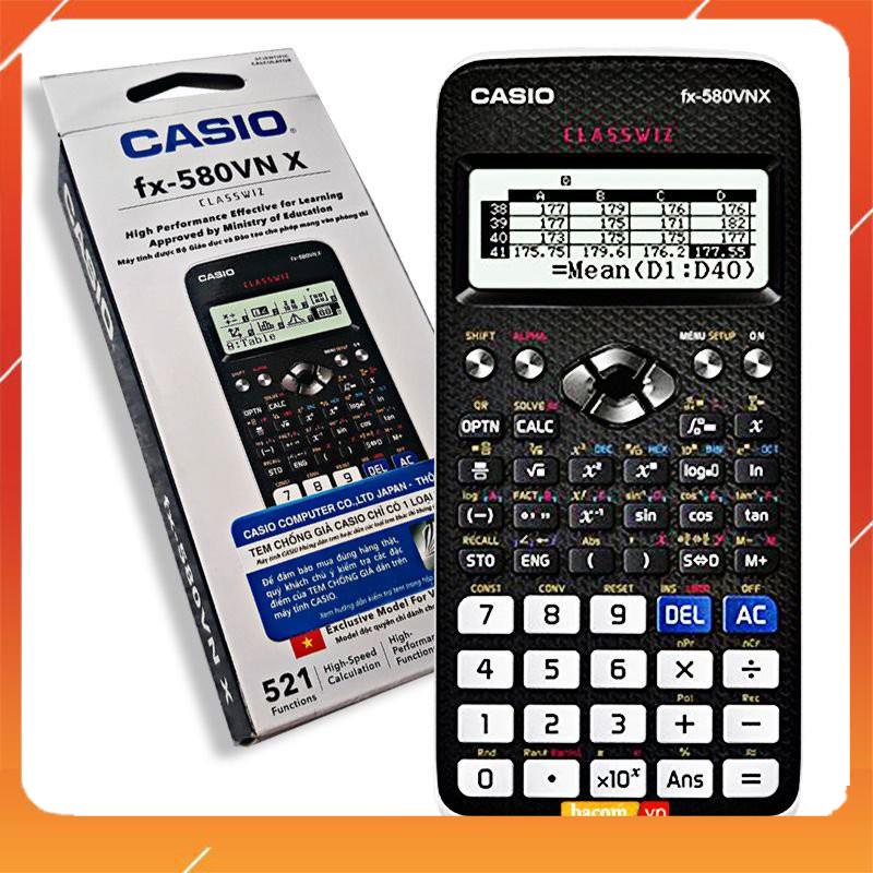 Máy tính cầm tay CAS1O 580VN-PLUS,dành cho học sinh,sinh viên,văn phòng,tiện dụng,bền bỉ