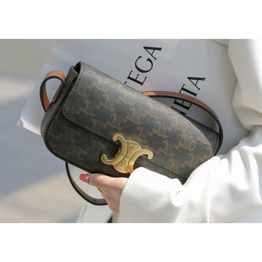 túi kẹp nách nữ ce line siêu hot 20cm x 12cm x 4cm full box đen