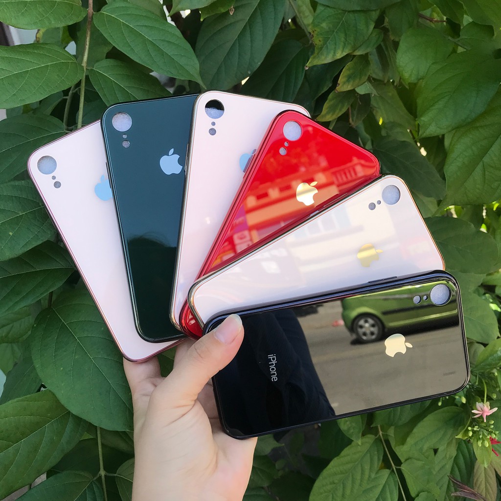 Ốp Lưng Kính Cường Lực Siêu Bền- Viền silicon đồng màu iPhone6/6s/7/7P/8P/X/XsMax 11 11Pro Max | BigBuy360 - bigbuy360.vn