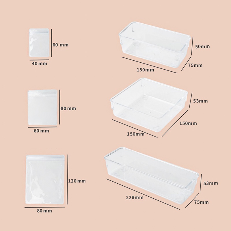Set 10 Túi Nhựa PVC Trong Suốt Đựng Trang Sức Chống Nước Chống Oxy Hóa