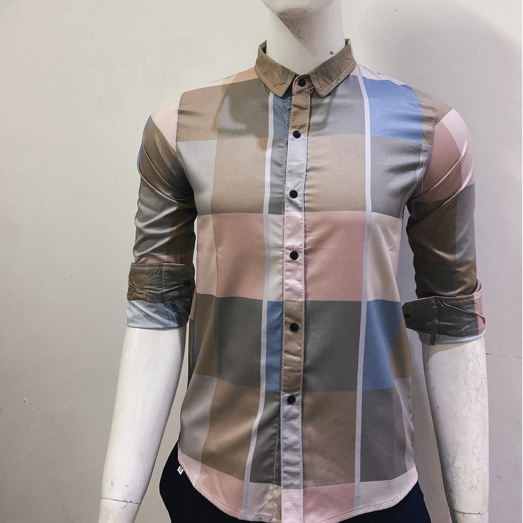 [Sale sốc] Áo sơ mi nam 🥉SALE🥉 dài tay hàn quốc đẹp cổ tàu trắng, kẻ sọc caro cao cấp unisex_ Bonshop1999 ASM001 | BigBuy360 - bigbuy360.vn