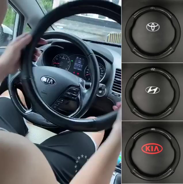 [Có LoGo Theo Hãng Xe] Bọc Vô Lăng Vân Cacbon Cao Cấp - Vừa Cho Xe 4 Chỗ, 7 Chỗ - Full Logo Các Hãng Xe - Kích Cỡ 38Cm | BigBuy360 - bigbuy360.vn