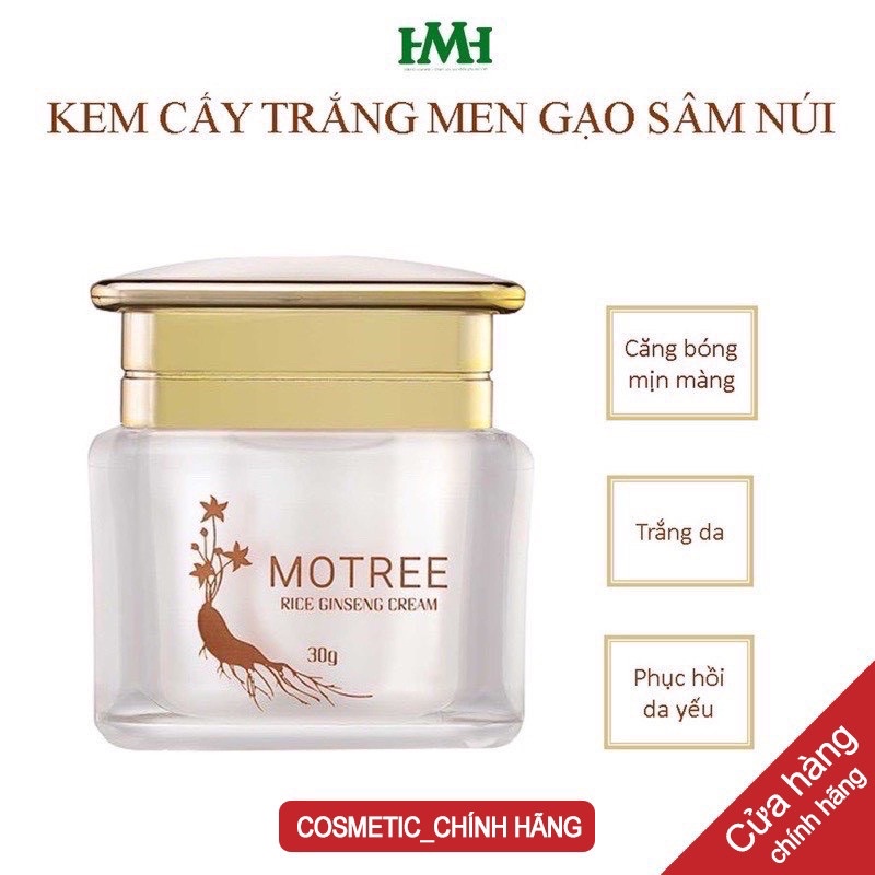 Cấy trắng men gạo hồng sâm núi Motree [CHÍNH HÃNG] kích trắng Maho group 30g