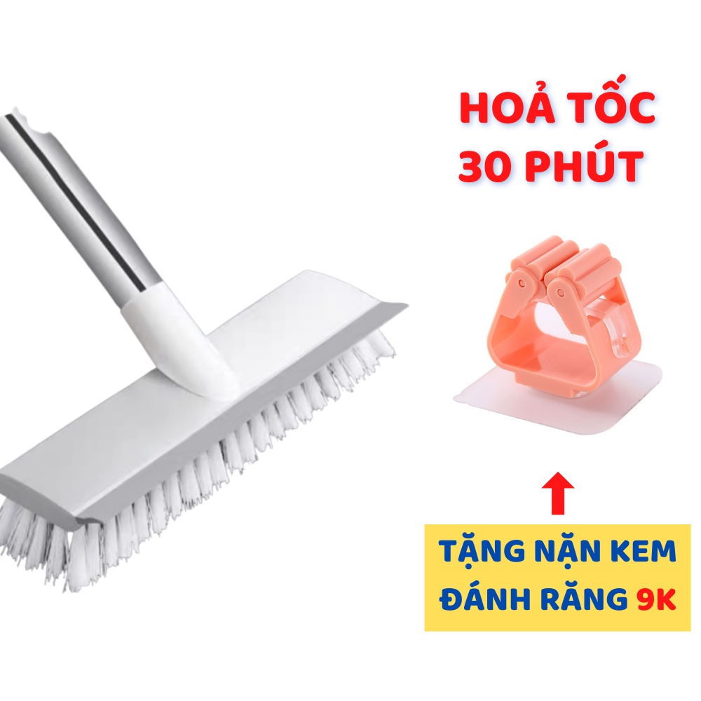 Chổi Chà Sàn Nhà Tắm MINIHOUSE Chổi Gạt Nước 2 Đầu Dễ Dàng Điều Chỉnh Độ Dài, Bàn Chải Chà Sàn Gạt Nước Cố Định