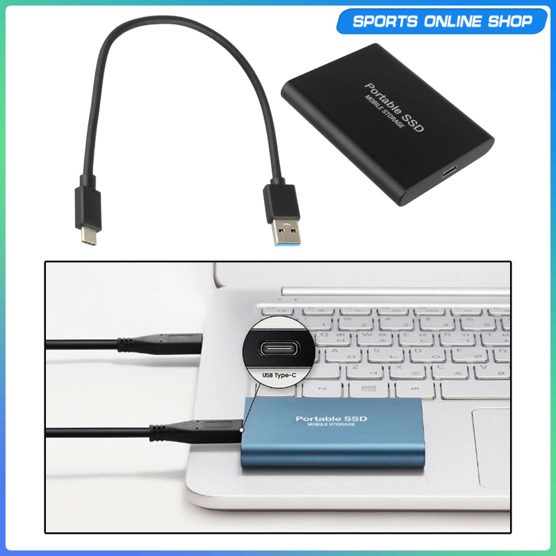 2.5 inch USB 3.0 USB 3.1 Gen-1 500GB SSD External Portable Solid State Drive Storage USB-C Compatible