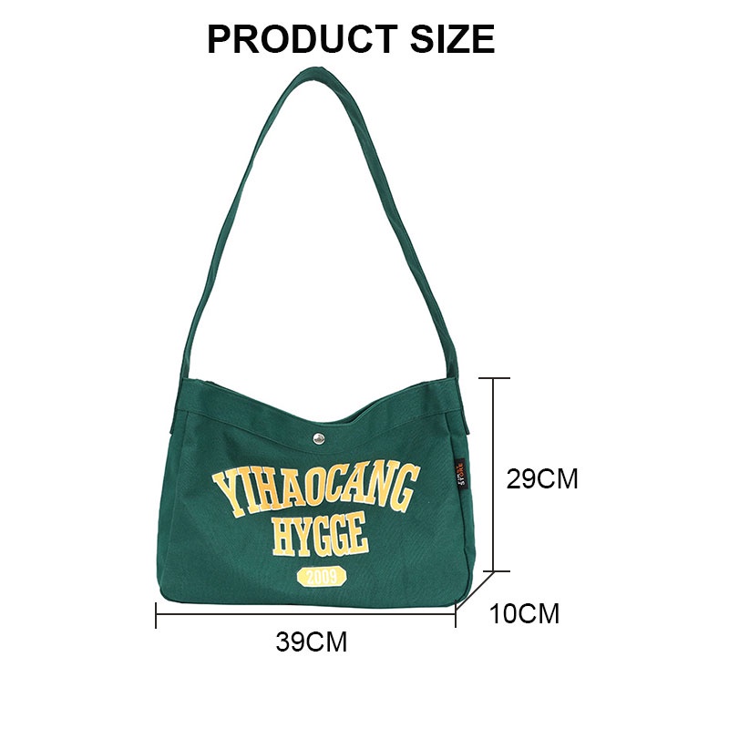 Túi đeo vai YADOU bằng vải canvas phong cách Nhật Bản thời trang cho nam nữ