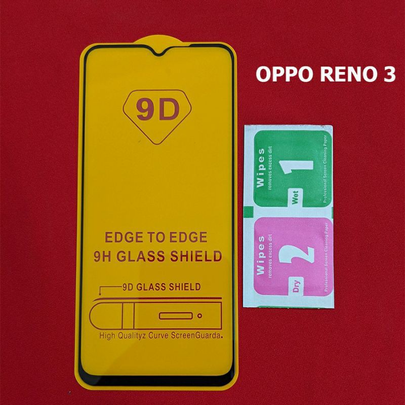 KÍNH CƯỜNG LỰC OPPO RENO RENO 3 - RENO 3 PRO - Full màn hình - 9D