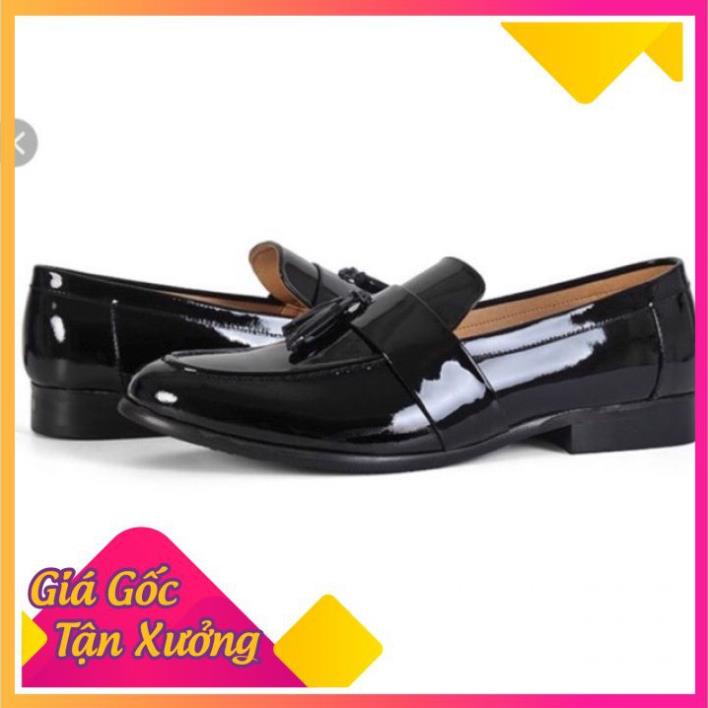 Giày Lười Nam Đính Chuông Da Bóng Sang Trọng Khâu Đế Chắc Chắn | Bảo Hành 12 Tháng 🐳
