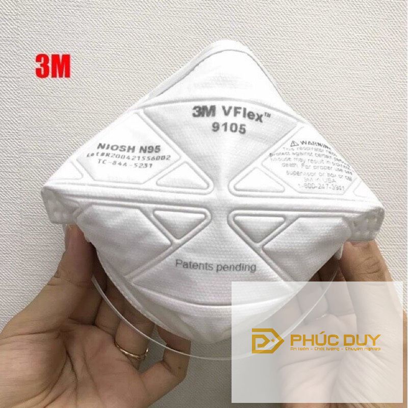 Khẩu trang 3M 9105 CHUẨN N95 chống bụi mịn, kháng khuẩn , không khí ô nhiễm