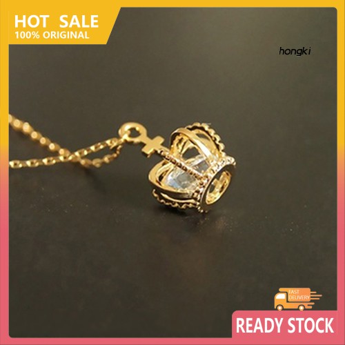 Dây Chuyền Hợp Kim Mặt Hình Vương Miện Đính Đá Xinh Xắn Cho Nữ