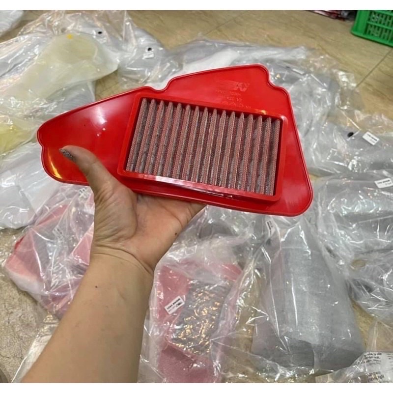 Lọc Gió Thép &amp; Ốp Pô E (Bầu Gió) VISION 2021 Đời Mới