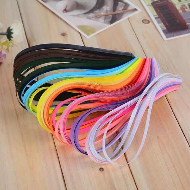 Giấy Quilling mix 26 màu, có giấy 3mm và 5mm