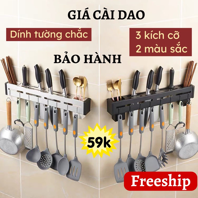 Giá Treo Đồ Giá Cài Dao Inox Không Gỉ Dùng Trong Nhà Bếp NỘI THẤT PHÒNG TẮM AKI