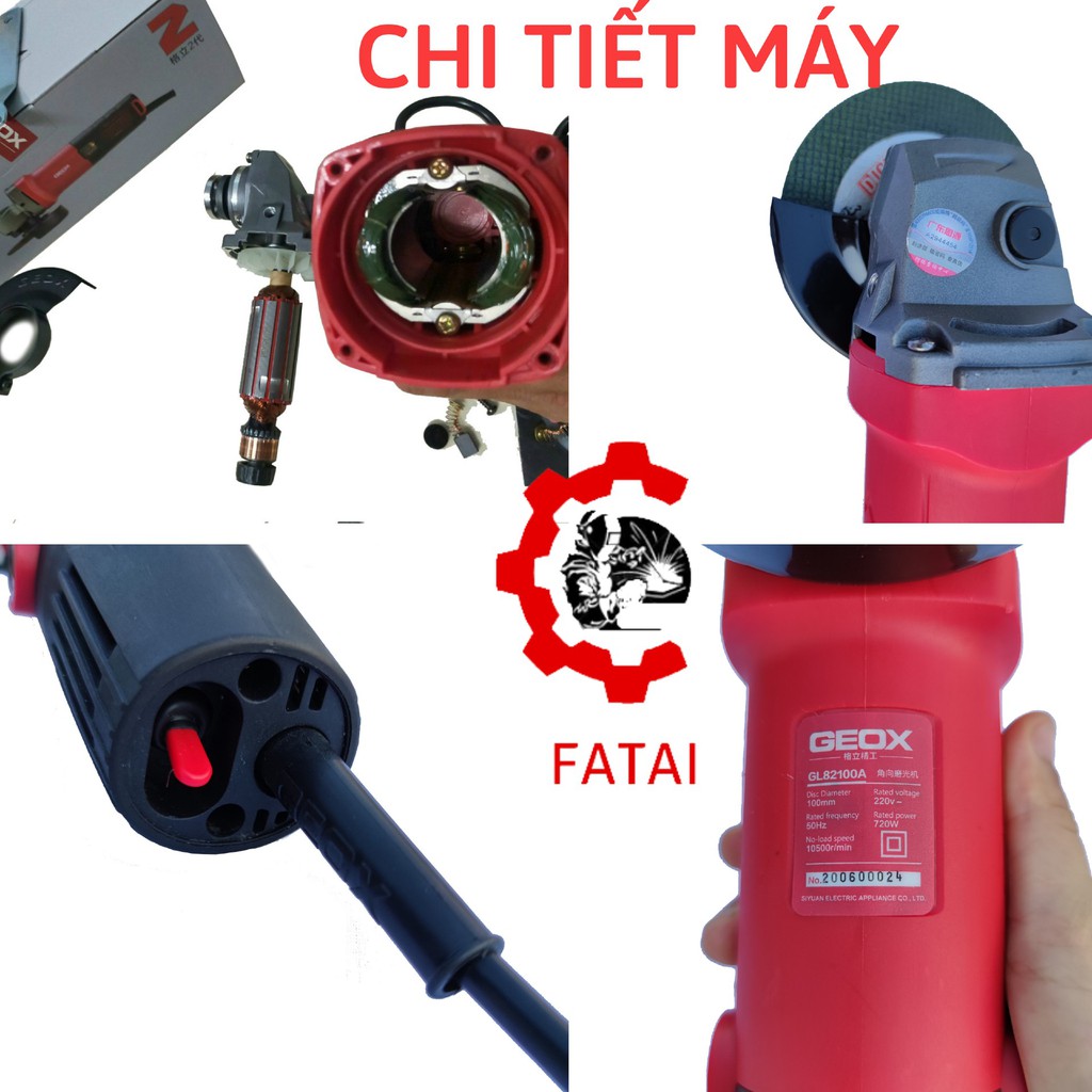 Máy Mài Cầm Tay GEOX GL82100A | TẶNG ĐĨA CẮT | CÔNG NGHỆ CHỐNG NÓNG | Công Suất 720W