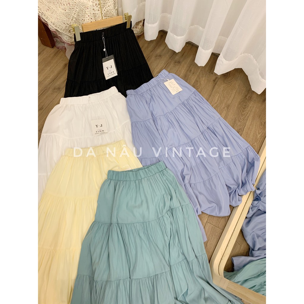 Chân váy midi công chúa hàng quảng châu cao cấp loại 1 đủ 5 màu phong cách ulzzang (shop cam kết ảnh chụp thật 100%)