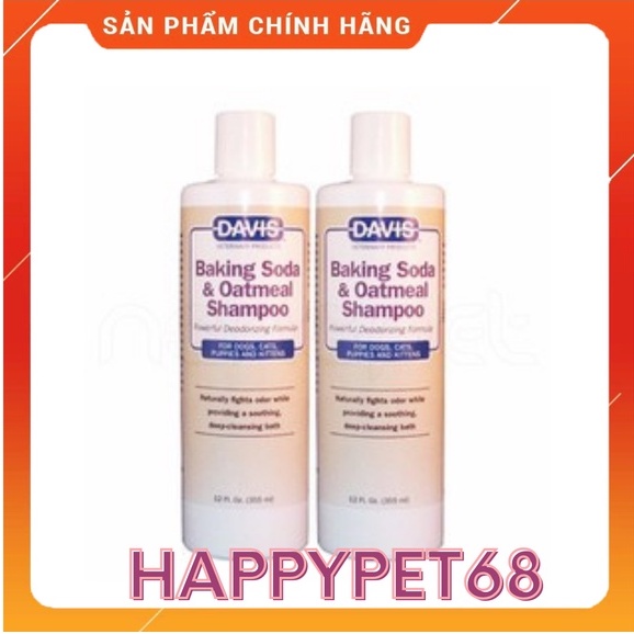 Sữa tắm Davis Baking Soda 355ml - khử mùi hiệu quả cho thú cưng chó mèo