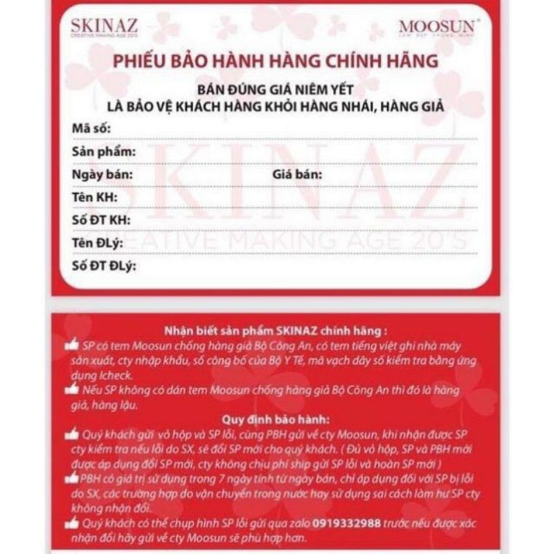 Kem dưỡng trắng da White Angel skinaz chính hãng