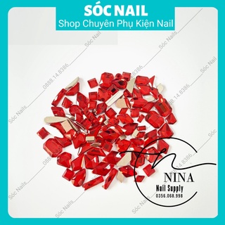 Đá khối chân bằng gắn móng mix 100 viên siêu sáng