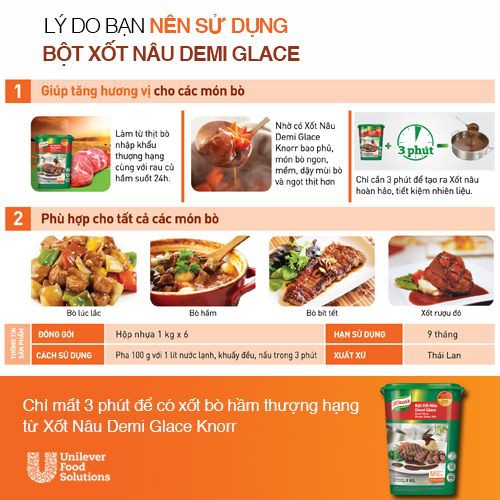 bột xốt nâu demi glace knorr 1kg