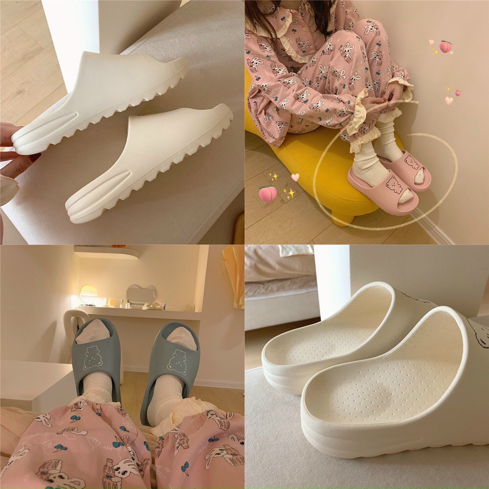 Dép lê quai ngang, đế bánh mỳ, siêu êm, siêu nhẹ, in hình Gumi cực kute unisex ulzzang