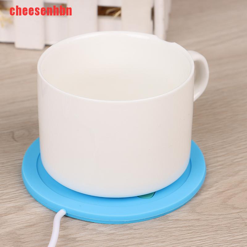 Miếng lót làm ấm ly uống trà và cà phê chất liệu silicone họa tiết hoạt hình cổng USB