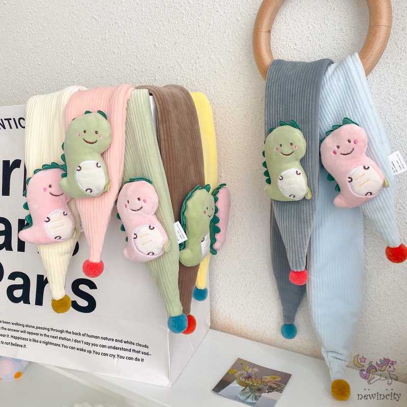 Khăn Choàng Cổ Vải Nhung Họa Tiết Hoạt Hình Phong Cách Hàn Quốc Cho Bé