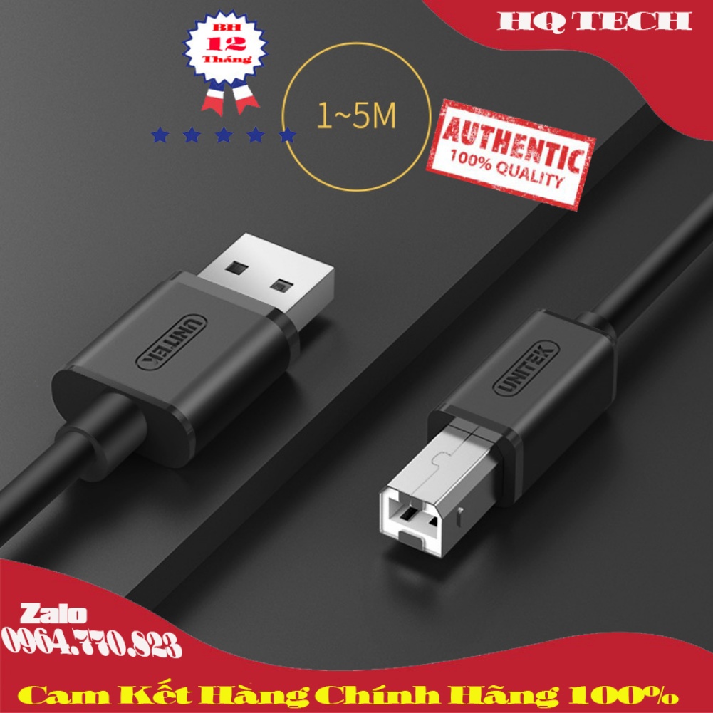 CÁP MÁY IN TỐC ĐỘ CAO 480Mbps USB 2.0 DÀI 5 MÉT HÀNG CHÍNH HÃNG UNITEK YC421