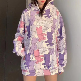 [SIÊU NGẦU] Áo hoddie nam nữ chất nỉ phom rông in hình GẤU BEARBRICK (Sỉ từ 5sp bất kì)