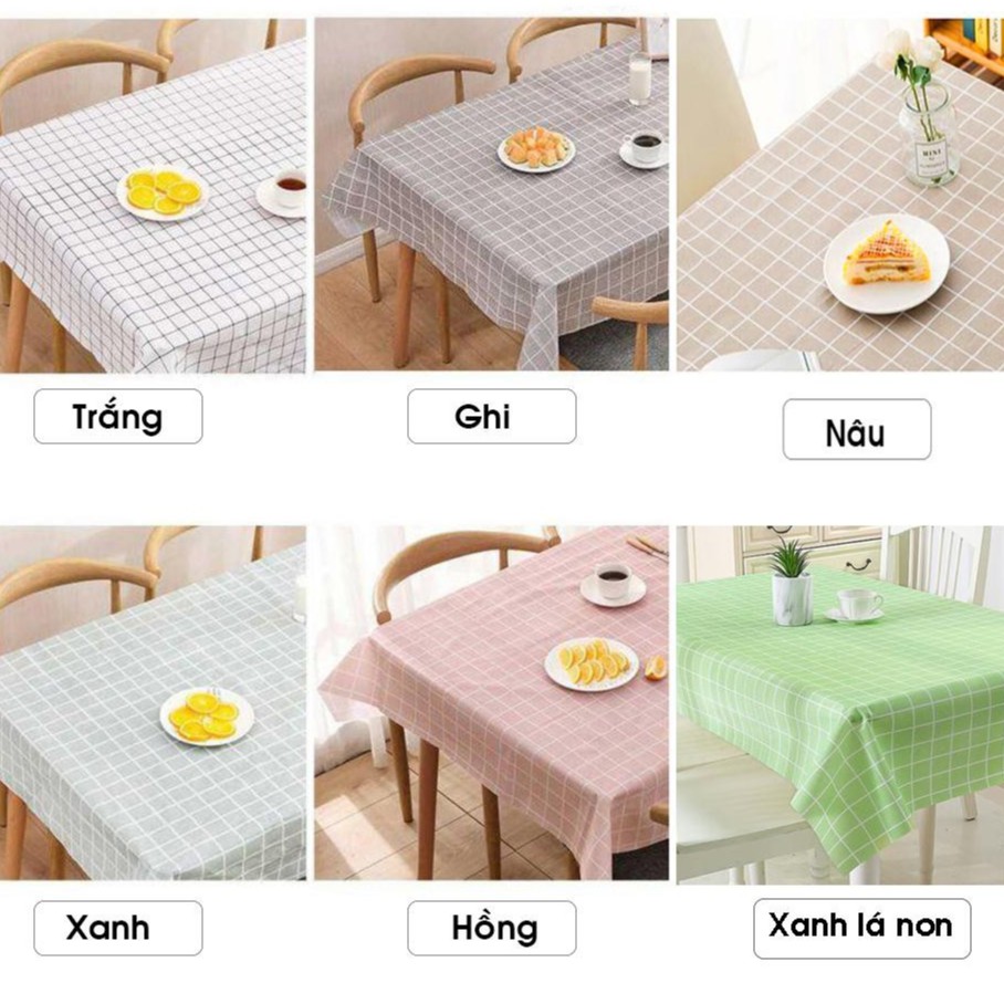 Khăn tấm trải bàn ăn kẻ caro nhựa PVC chống thấm nước nhiều mẫu kích thước cho các loại bàn khác nhau dvg | BigBuy360 - bigbuy360.vn