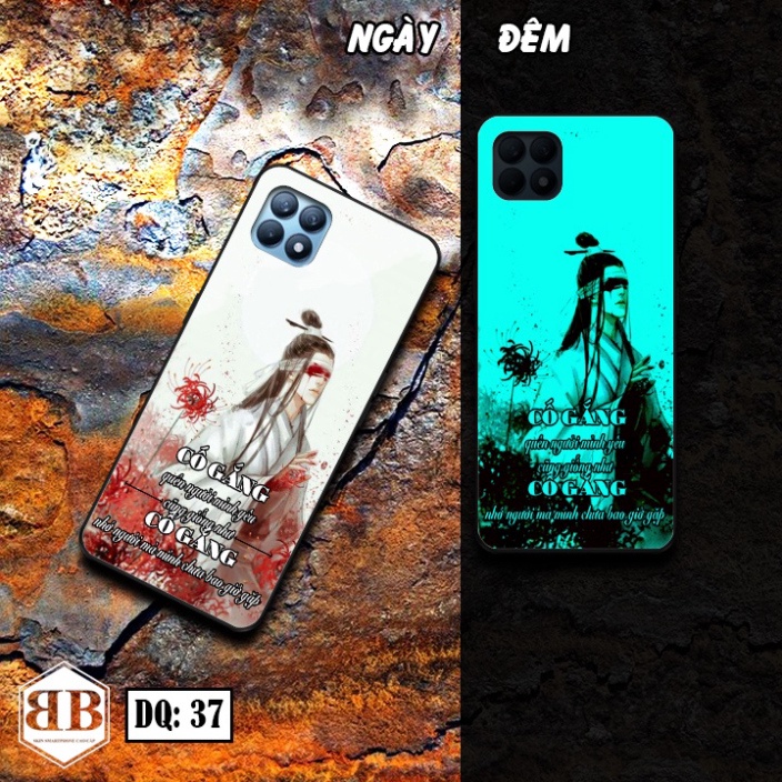 Ốp lưng kính Dạ Quang OPPO RENO4 SE   phát sáng trong đêm chất tốt